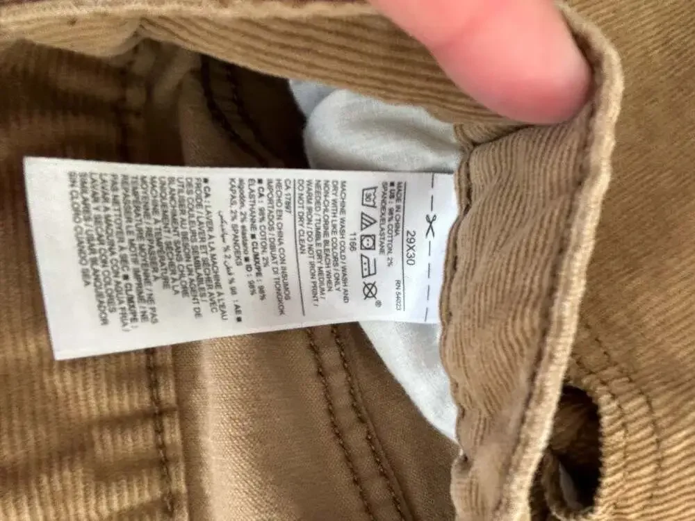 Old Navy Slim Fit Corduroy Pants Brown Men's 29x30